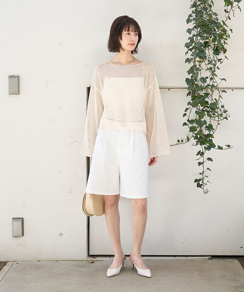 Rouge vif la cle / ルージュ・ヴィフ ラクレ ニット・セーター | シアーメッシュペーパーニットプルオーバー | 詳細5