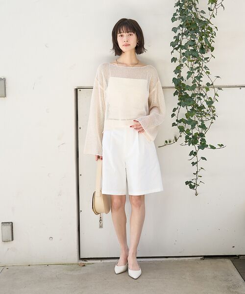 Rouge vif la cle / ルージュ・ヴィフ ラクレ ニット・セーター | シアーメッシュペーパーニットプルオーバー | 詳細6