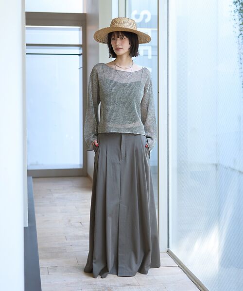 Rouge vif la cle / ルージュ・ヴィフ ラクレ ニット・セーター | シアーメッシュペーパーニットプルオーバー | 詳細17