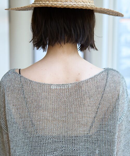 Rouge vif la cle / ルージュ・ヴィフ ラクレ ニット・セーター | シアーメッシュペーパーニットプルオーバー | 詳細21