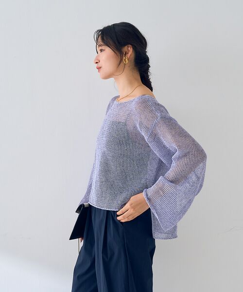 Rouge vif la cle / ルージュ・ヴィフ ラクレ ニット・セーター | シアーメッシュペーパーニットプルオーバー | 詳細28