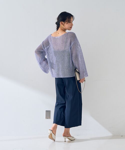 Rouge vif la cle / ルージュ・ヴィフ ラクレ ニット・セーター | シアーメッシュペーパーニットプルオーバー | 詳細30