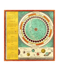 Rouge vif la cle / ルージュ・ヴィフ ラクレ バンダナ・スカーフ | 【manipuri/マニプリ】ホロスコープ シルクスカーフ 65×65