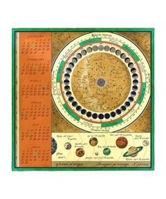 Rouge vif la cle / ルージュ・ヴィフ ラクレ バンダナ・スカーフ | 【manipuri/マニプリ】ホロスコープ シルクスカーフ 65×65