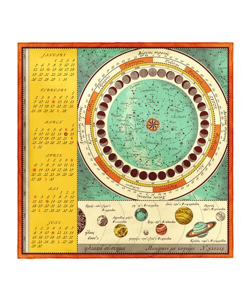 Rouge vif la cle / ルージュ・ヴィフ ラクレ バンダナ・スカーフ | 【manipuri/マニプリ】ホロスコープ シルクスカーフ 65×65 | 詳細1