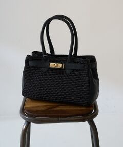 Rouge vif la cle / ルージュ・ヴィフ ラクレ かごバック | 【AULENTTI/オウレンティ】ラフィア×レザーベルトトート ショルダー付バッ