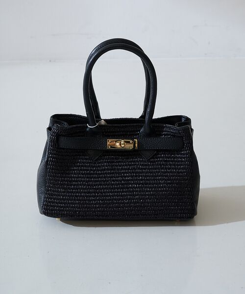 Rouge vif la cle / ルージュ・ヴィフ ラクレ かごバック | 【AULENTTI/オウレンティ】ラフィア×レザーベルトトート ショルダー付バッ | 詳細10