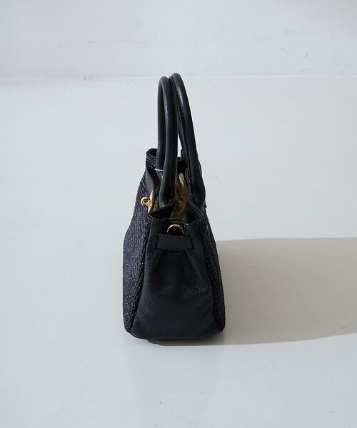 Rouge vif la cle / ルージュ・ヴィフ ラクレ かごバック | 【AULENTTI/オウレンティ】ラフィア×レザーベルトトート ショルダー付バッ | 詳細11