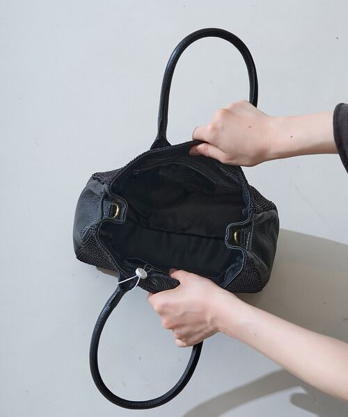 Rouge vif la cle / ルージュ・ヴィフ ラクレ かごバック | 【AULENTTI/オウレンティ】ラフィア×レザーベルトトート ショルダー付バッ | 詳細13