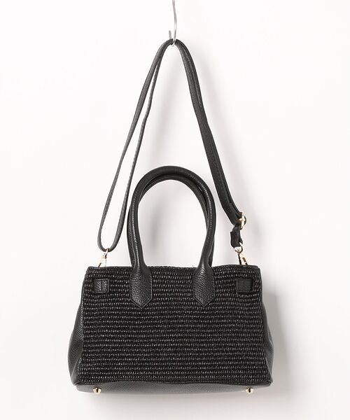 Rouge vif la cle / ルージュ・ヴィフ ラクレ かごバック | 【AULENTTI/オウレンティ】ラフィア×レザーベルトトート ショルダー付バッ | 詳細6