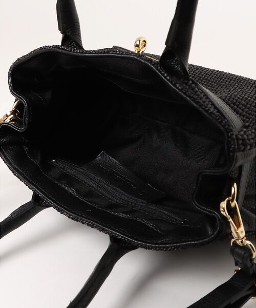 Rouge vif la cle / ルージュ・ヴィフ ラクレ かごバック | 【AULENTTI/オウレンティ】ラフィア×レザーベルトトート ショルダー付バッ | 詳細7