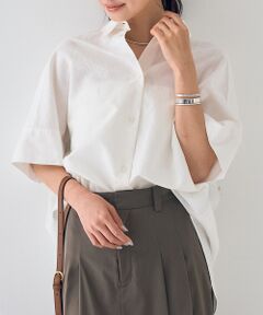 Rouge vif la cle / ルージュ・ヴィフ ラクレ シャツ・ブラウス | 麻混変形フォルムシャツ