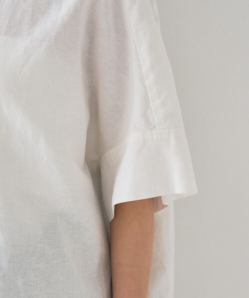 Rouge vif la cle / ルージュ・ヴィフ ラクレ シャツ・ブラウス | 麻混変形フォルムシャツ | 詳細10