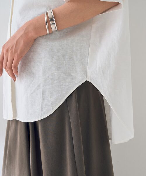 Rouge vif la cle / ルージュ・ヴィフ ラクレ シャツ・ブラウス | 麻混変形フォルムシャツ | 詳細11