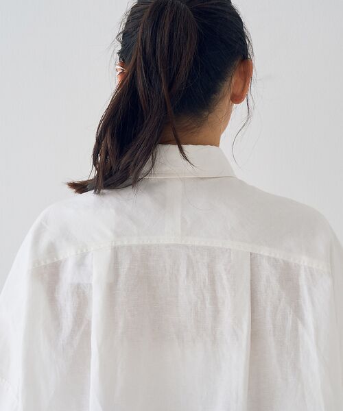 Rouge vif la cle / ルージュ・ヴィフ ラクレ シャツ・ブラウス | 麻混変形フォルムシャツ | 詳細12