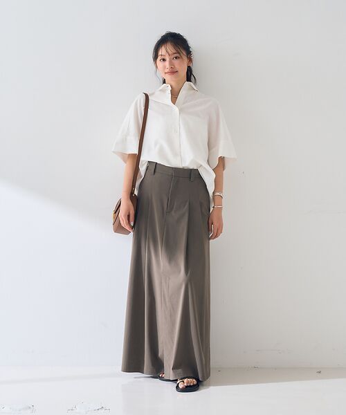 Rouge vif la cle / ルージュ・ヴィフ ラクレ シャツ・ブラウス | 麻混変形フォルムシャツ | 詳細4