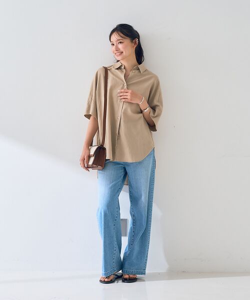 Rouge vif la cle 麻混変形シャツ　31460310004 麻混変形シャツ｜Rouge vif la cle / ルージュ・ヴィフ ラクレ