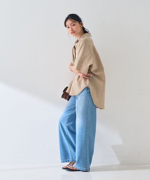 Rouge vif la cle / ルージュ・ヴィフ ラクレ シャツ・ブラウス | 麻混変形フォルムシャツ | 詳細19