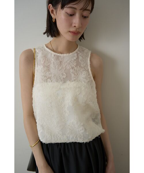 Rouge vif la cle / ルージュ・ヴィフ ラクレ シャツ・ブラウス | 【一部店舗限定】フラワーフェザーアメスリブラウス | 詳細1