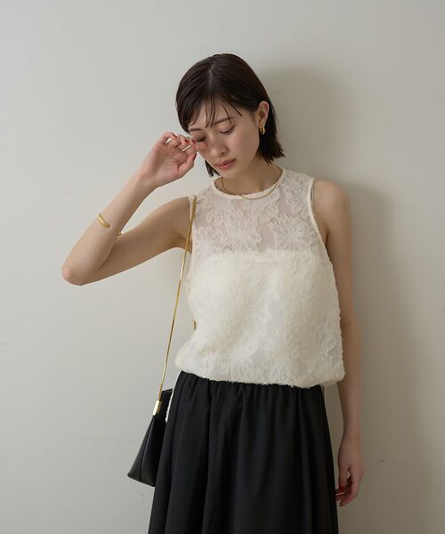 Rouge vif la cle / ルージュ・ヴィフ ラクレ シャツ・ブラウス | 【一部店舗限定】フラワーフェザーアメスリブラウス | 詳細3