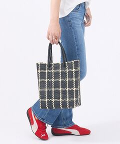 Rouge vif la cle / ルージュ・ヴィフ ラクレ トートバッグ | 【MOON BIRD/ムーンバード】手編みのメルカドバッグM/縦長/ギフト【WE