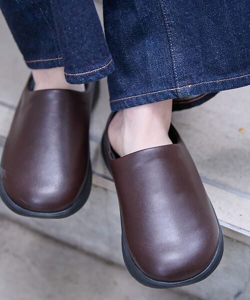 Rouge vif la cle/ルージュ・ヴィフ ラクレ 【BUMPY / バンピー】 バンピーサボ / SABO / スリッポン / リ ブラウン M Rouge vif la cle/ルージュ・ヴィフ ラクレ 【BUMPY / バンピー】 バンピーサボ / SABO / スリッポン / リ ブラウン M