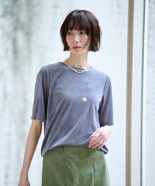 Rouge vif la cle / ルージュ・ヴィフ ラクレ Tシャツ | 【MICA&DEAL/マイカアンドディール】ベロアTEE / シアーベロア / | 詳細7