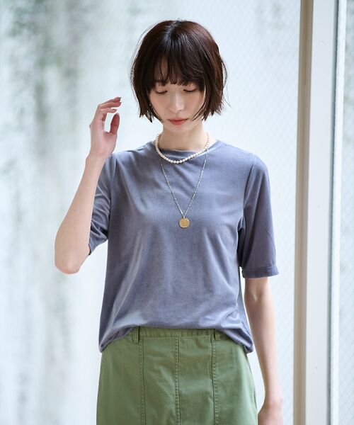 Rouge vif la cle / ルージュ・ヴィフ ラクレ Tシャツ | 【MICA&DEAL/マイカアンドディール】ベロアTEE / シアーベロア / | 詳細8