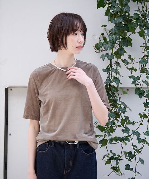 Rouge vif la cle / ルージュ・ヴィフ ラクレ Tシャツ | 【MICA&DEAL/マイカアンドディール】ベロアTEE / シアーベロア / | 詳細13