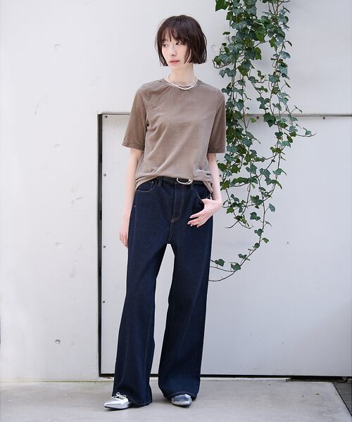 Rouge vif la cle / ルージュ・ヴィフ ラクレ Tシャツ | 【MICA&DEAL/マイカアンドディール】ベロアTEE / シアーベロア / | 詳細15