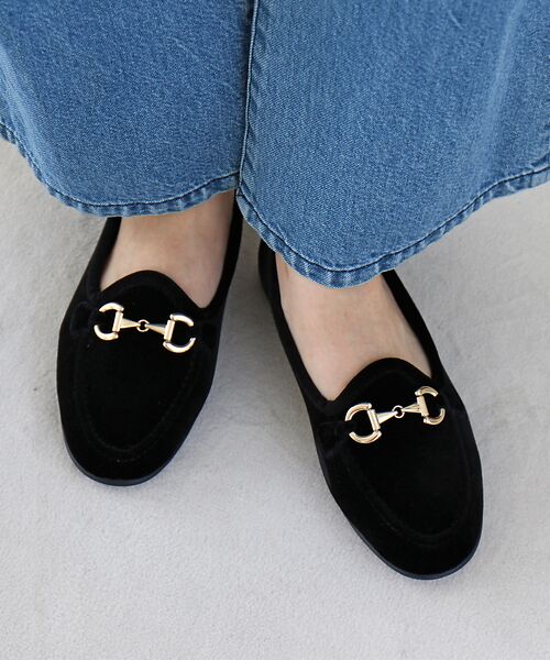 Rouge vif la cle / ルージュ・ヴィフ ラクレ シューズ | 【ALBEROLA / アルベローラ】ベロア ビットローファー / フラットシュ | 詳細1