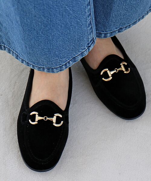 Rouge vif la cle / ルージュ・ヴィフ ラクレ シューズ | 【ALBEROLA / アルベローラ】ベロア ビットローファー / フラットシュ | 詳細3