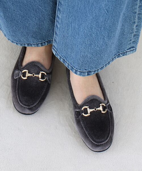 Rouge vif la cle / ルージュ・ヴィフ ラクレ シューズ | 【ALBEROLA / アルベローラ】ベロア ビットローファー / フラットシュ | 詳細8