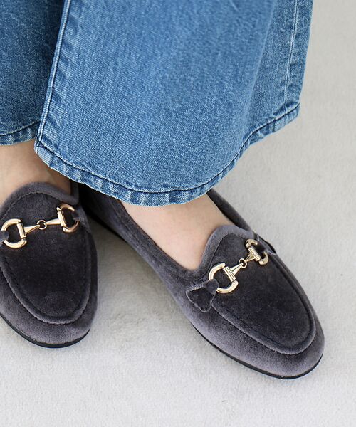 Rouge vif la cle / ルージュ・ヴィフ ラクレ シューズ | 【ALBEROLA / アルベローラ】ベロア ビットローファー / フラットシュ | 詳細10