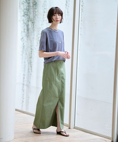 Rouge vif la cle / ルージュ・ヴィフ ラクレ ロング・マキシ丈スカート | 【MICA&DEAL/マイカアンドディール】ミリタリースカート / スリット / | 詳細21