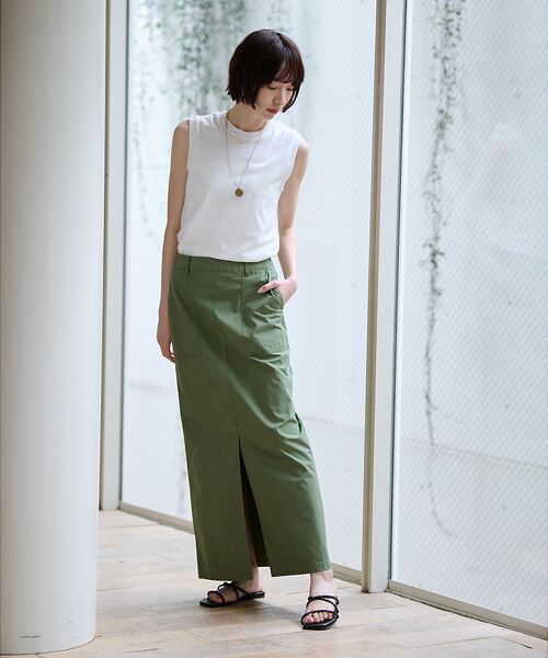 Rouge vif la cle / ルージュ・ヴィフ ラクレ ロング・マキシ丈スカート | 【MICA&DEAL/マイカアンドディール】ミリタリースカート / スリット / | 詳細9