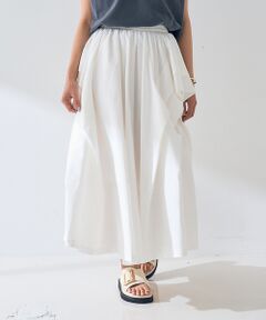 Rouge vif la cle / ルージュ・ヴィフ ラクレ ロング・マキシ丈スカート | ギャザーサイドデザイン ロングスカート