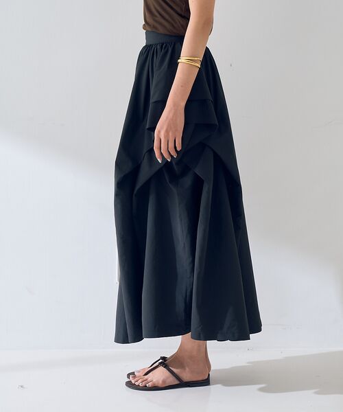 Rouge vif la cle / ルージュ・ヴィフ ラクレ ロング・マキシ丈スカート | ギャザーサイドデザイン ロングスカート | 詳細28