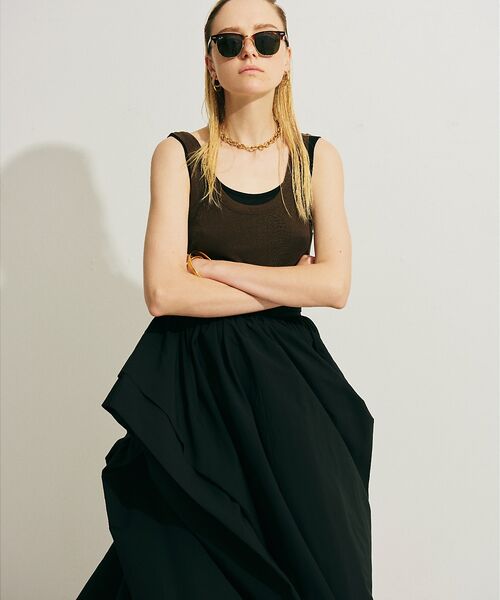 Rouge vif la cle / ルージュ・ヴィフ ラクレ ロング・マキシ丈スカート | ギャザーサイドデザイン ロングスカート | 詳細16