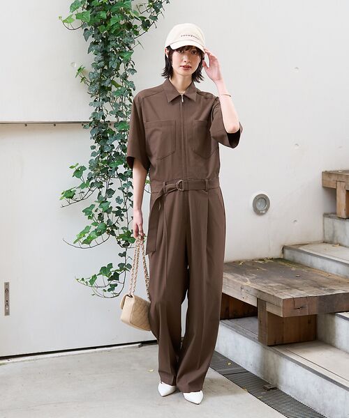 Rouge vif la cle / ルージュ・ヴィフ ラクレ サロペット・オールインワン | 半袖オールインワン | 詳細1