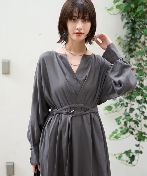 Rouge vif la cle / ルージュ・ヴィフ ラクレ ワンピース | ヴィンテージキュプラウエストマークワンピース | 詳細6