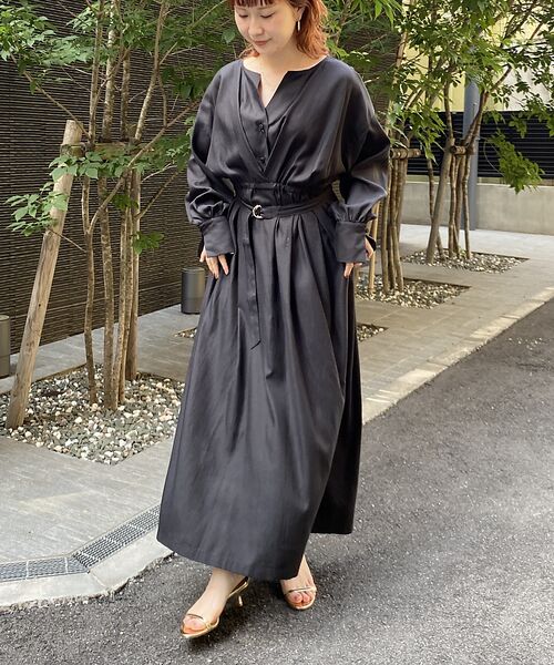 Rouge vif la cle / ルージュ・ヴィフ ラクレ ワンピース | ヴィンテージキュプラウエストマークワンピース | 詳細16