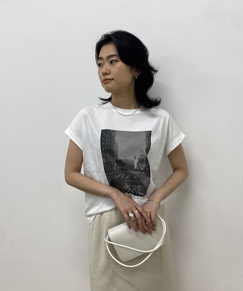 【今期未使用】MICA & DEAL グラフィック　フォトTシャツ MICA&DEAL（マイカ＆ディール）の「フォトプリントT-shirt（T