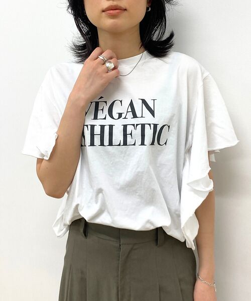 Rouge vif la cle / ルージュ・ヴィフ ラクレ Tシャツ | 【MICA＆DEAL/マイカ＆ディール】VEGAN ATHLETIC ロゴフリル | 詳細2