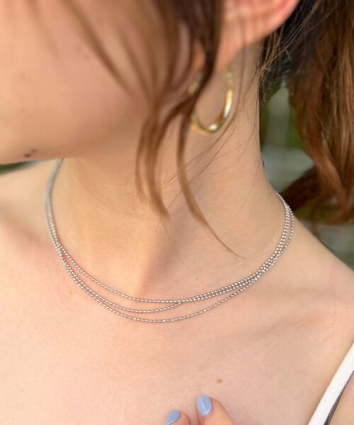 Rouge vif la cle / ルージュ・ヴィフ ラクレ ネックレス・ペンダント・チョーカー | 【MARIHA/マリハ】Silent RainNLスターライト3連 ネックレス | 詳細1