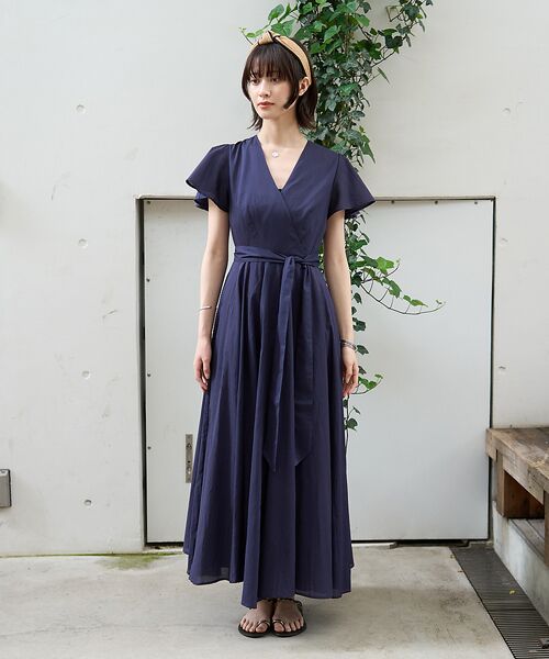 MARIHA マリハ　マドモアゼルのドレス　カシュクールマキシワンピース　花柄 MARIHA マドモアゼルのドレス 花柄マキシワンピース コットン