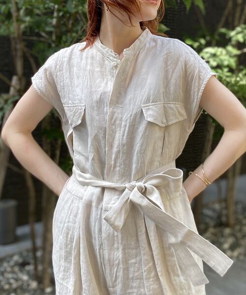 美品✨ティッカ 2024SS リネンコンビネゾン オールインワン カシュクール セール】 【TICCA/ティッカ】リネンコンビネゾン （サロペット