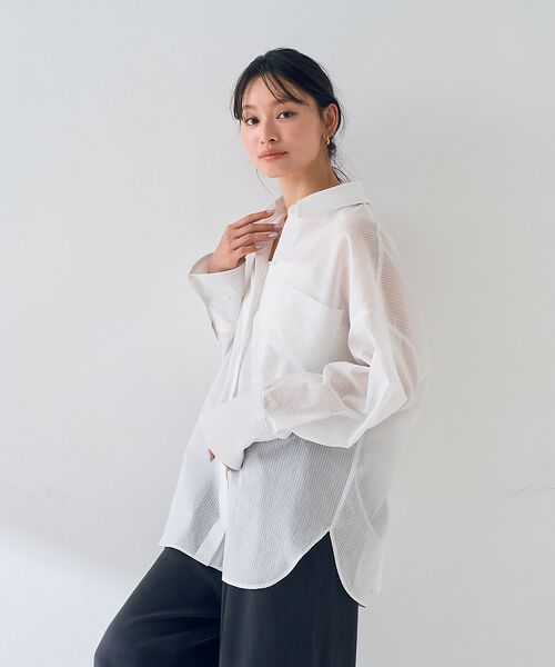 Rouge vif la cle / ルージュ・ヴィフ ラクレ シャツ・ブラウス | 【新色登場！】バックツイストピンストシャツ | 詳細2