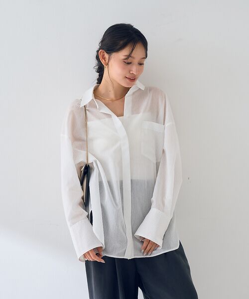 Rouge vif la cle / ルージュ・ヴィフ ラクレ シャツ・ブラウス | 【新色登場！】バックツイストピンストシャツ | 詳細3