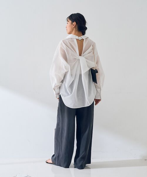 Rouge vif la cle / ルージュ・ヴィフ ラクレ シャツ・ブラウス | 【新色登場！】バックツイストピンストシャツ | 詳細4